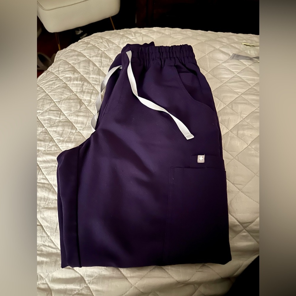 Figs Women's Purple Jam High Waisted Uman Relaxed - Jogger Scrub Pants